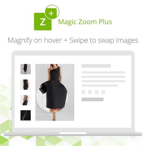 Enlarged view with magic zoom